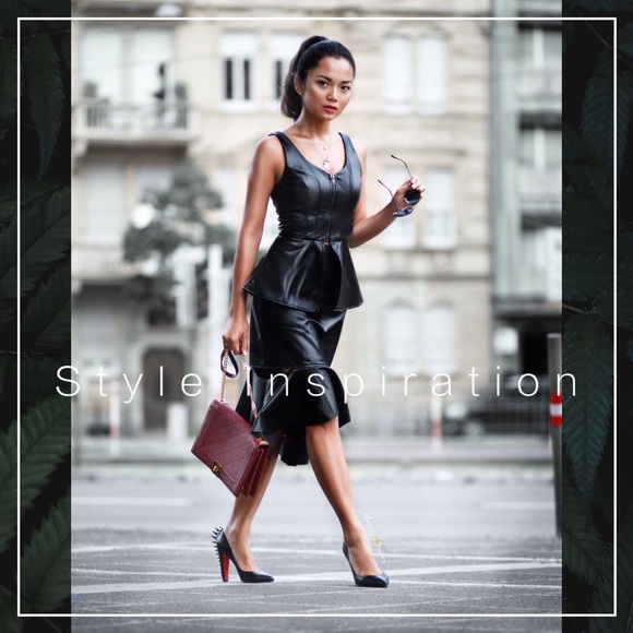 ๐ฎ Reitmans Faux Leather Black Dress (S) - Picture 7 of 9